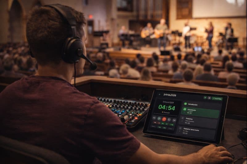 Mesa de som com timer