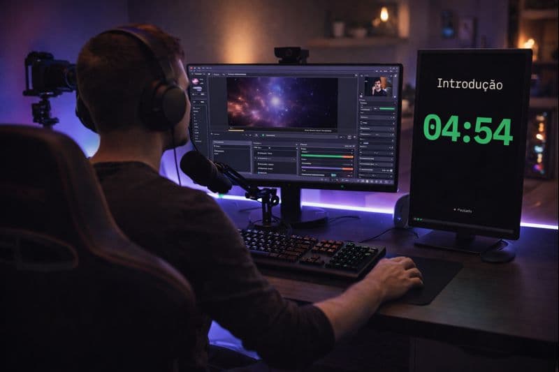 Setup de streamer com timer