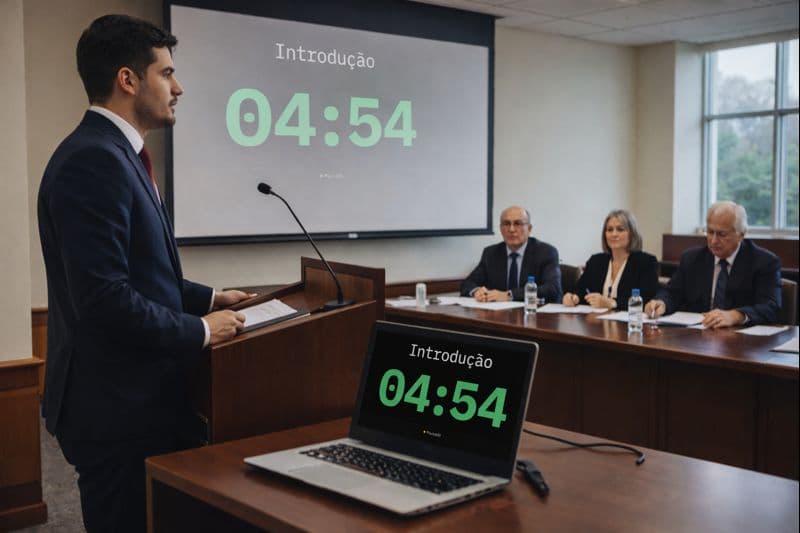 Defesa de TCC com timer